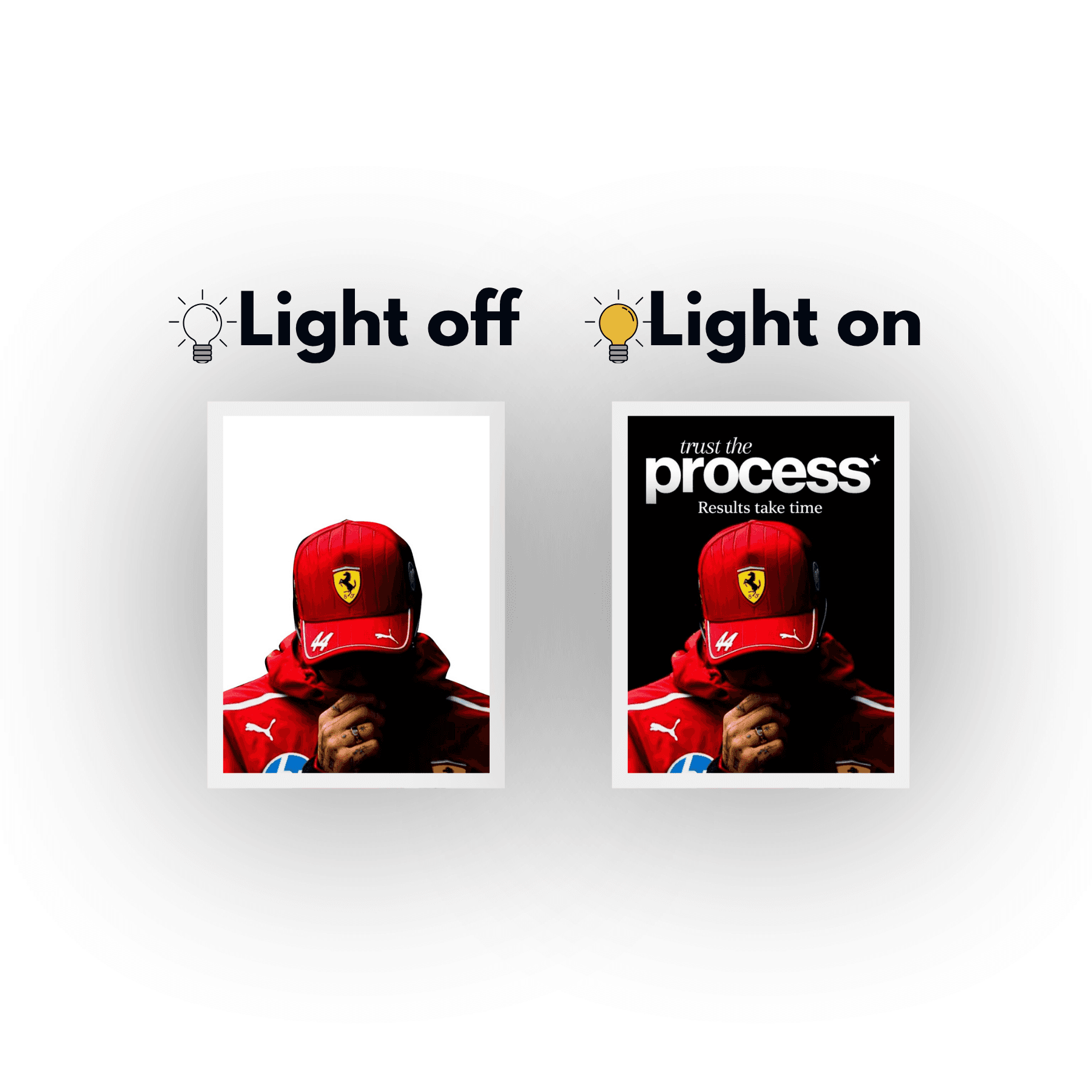 TRUST THE PROCESS LIGHT ART