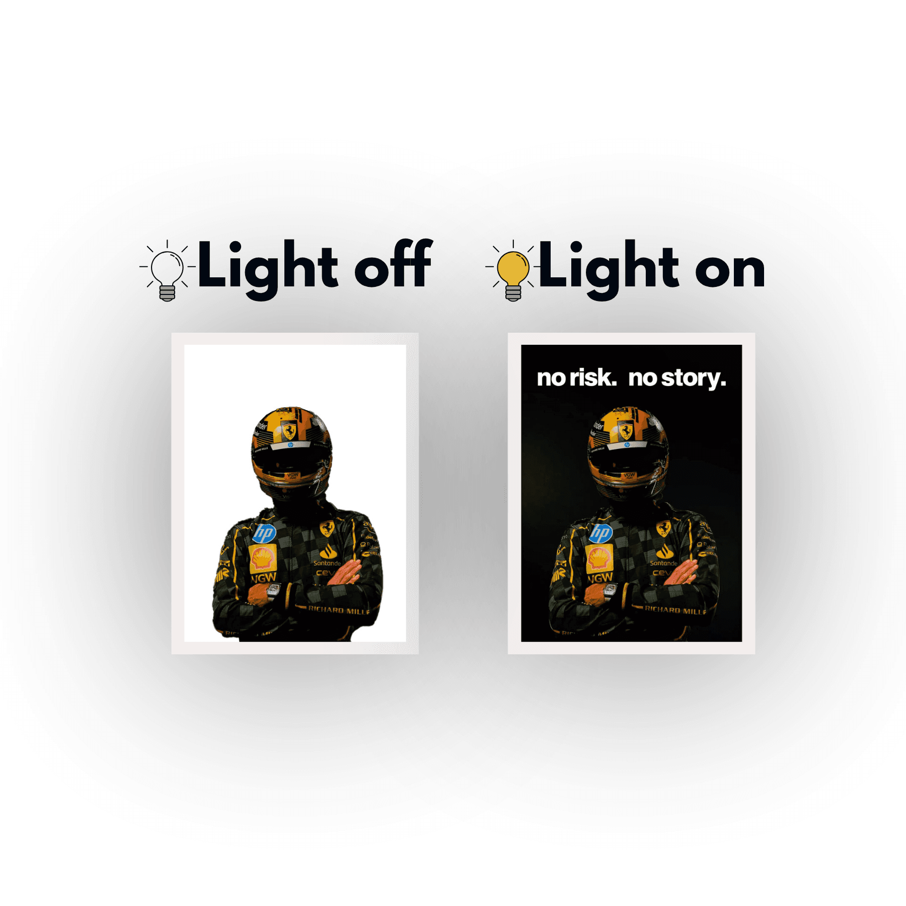 NO RISK NO STORY LIGHT ART
